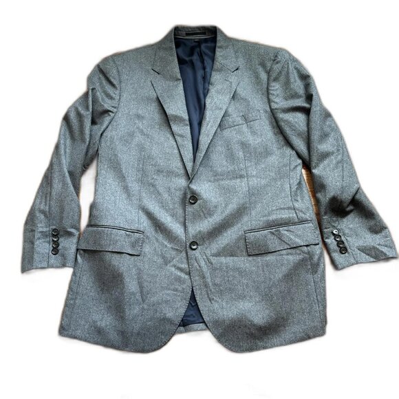 J. Crew Ludlow Slim Fit Unstructured Canonico Flannel Wool Suit Jacket Size 44R - Picture 1 of 9